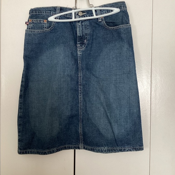 Polo knee denim skirt 4 - Picture 1 of 3